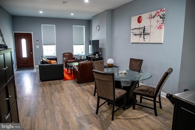 dining room featuring wood-type flooring