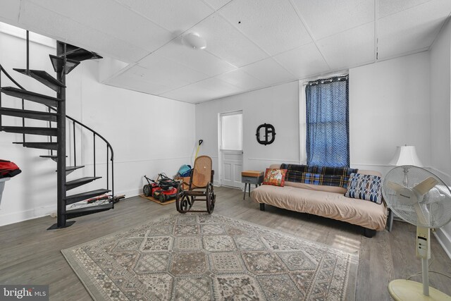 interior space with wood-type flooring