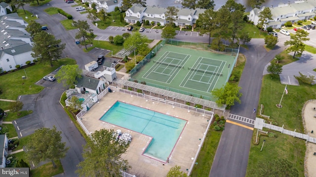 bird's eye view featuring a residential view