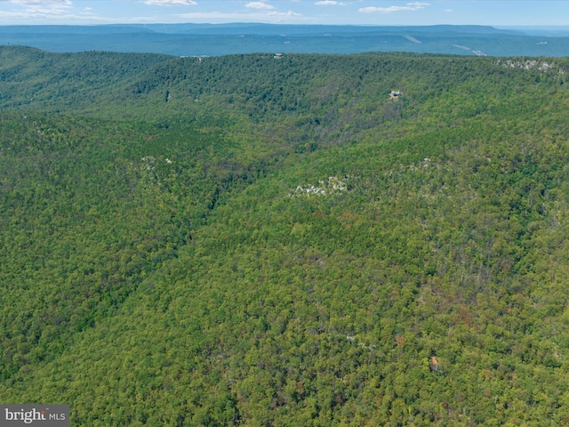 drone / aerial view with a mountain view