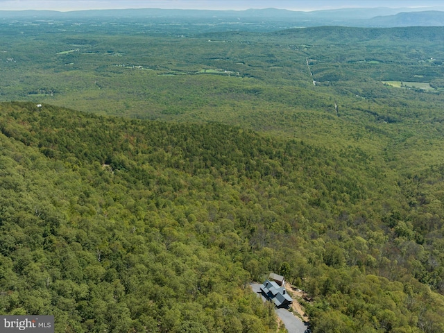 bird's eye view featuring a mountain view