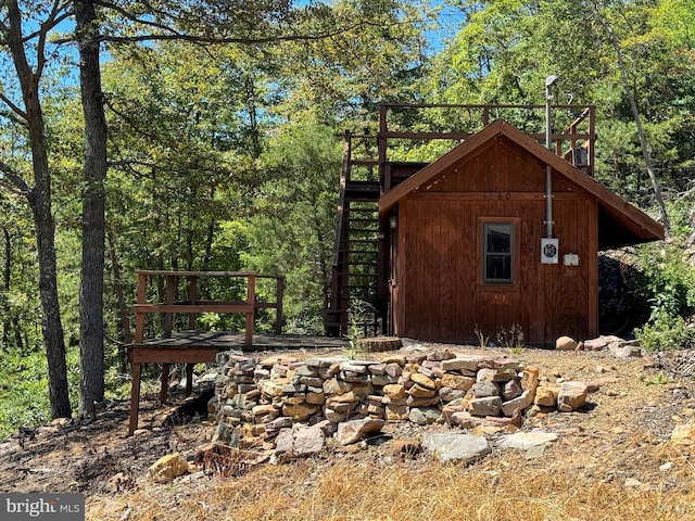 view of outdoor structure