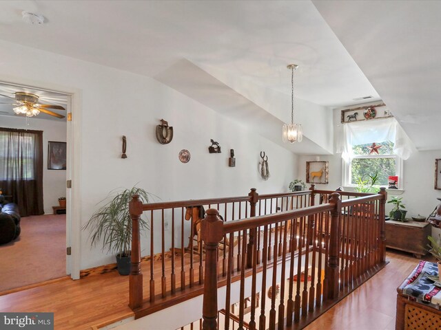 interior space with hardwood / wood-style flooring