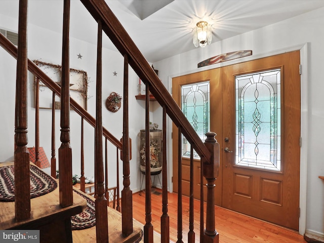 entryway featuring light wood-type flooring