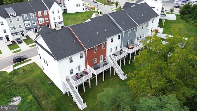 bird's eye view with a residential view