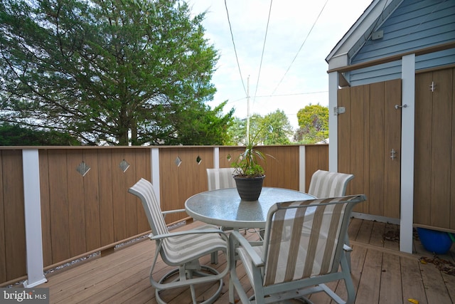 view of wooden terrace