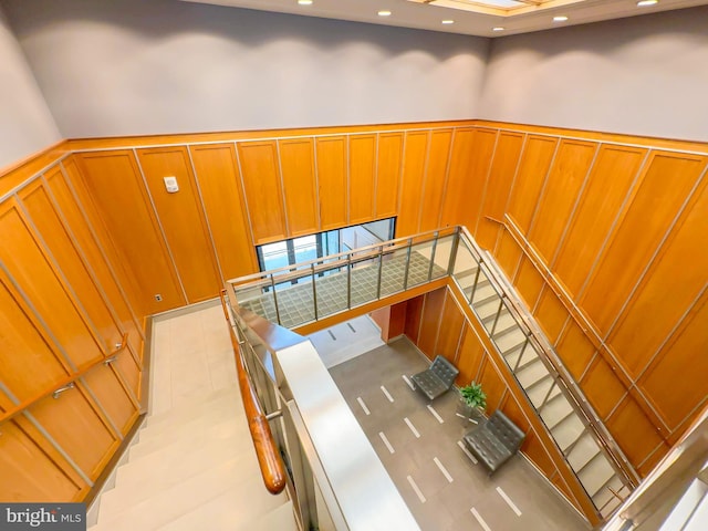 stairs featuring wood-type flooring