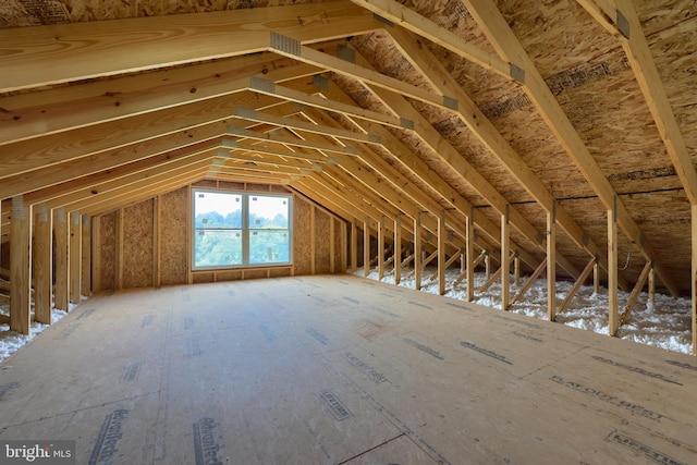 view of attic