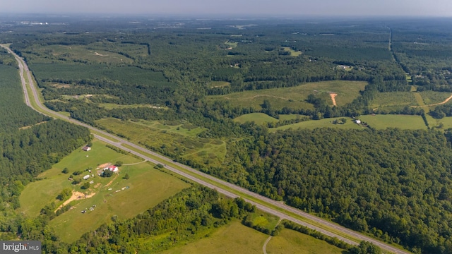 bird's eye view with a rural view