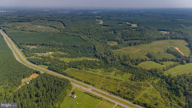 drone / aerial view with a rural view