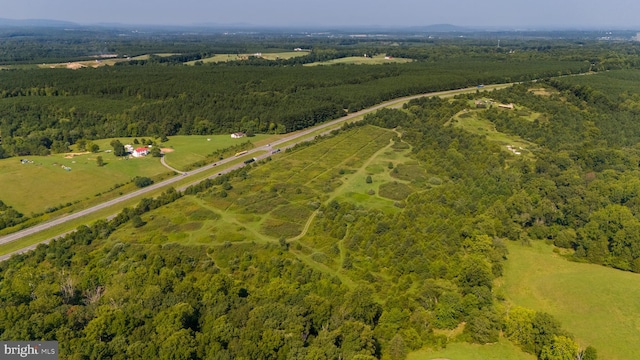 aerial view featuring a rural view