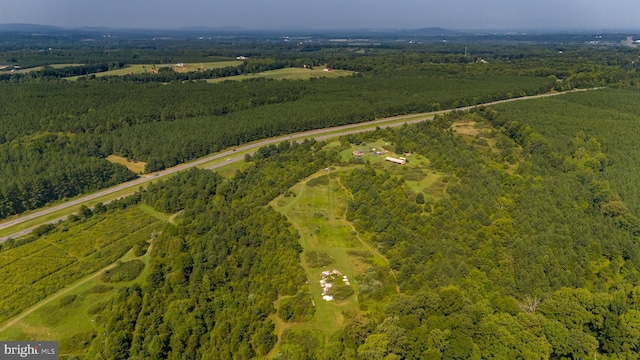 bird's eye view with a rural view