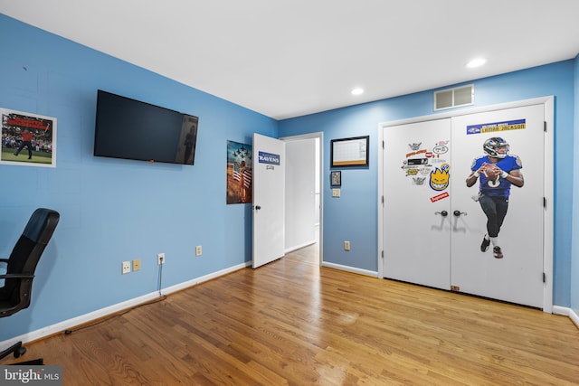 interior space with light wood-type flooring