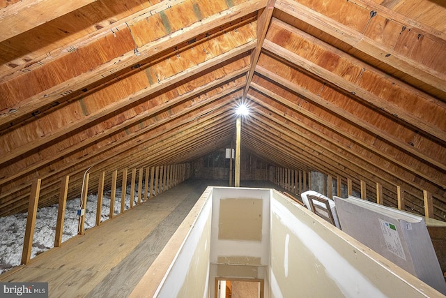 view of attic