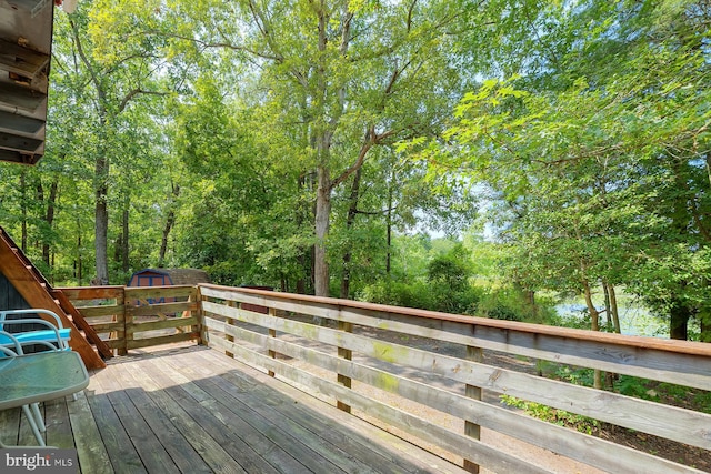 view of wooden deck