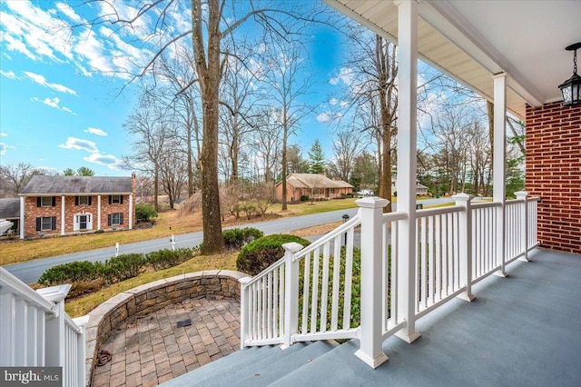 view of patio / terrace featuring covered porch