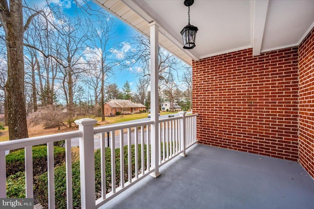 balcony with a porch