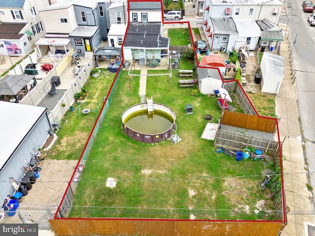 bird's eye view featuring a residential view