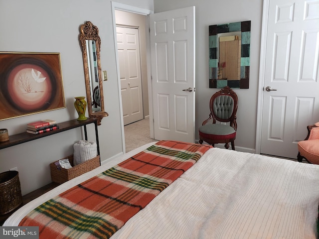 view of carpeted bedroom