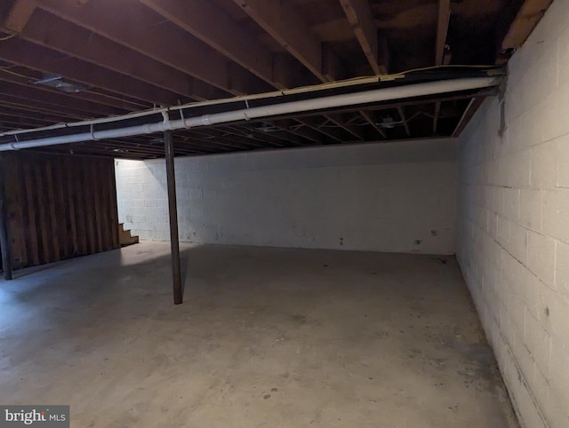 view of basement