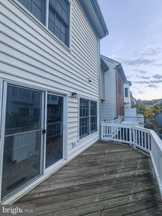 view of deck at dusk