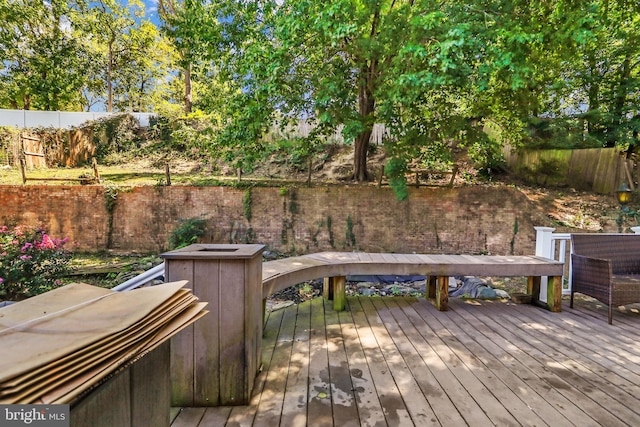 view of wooden terrace