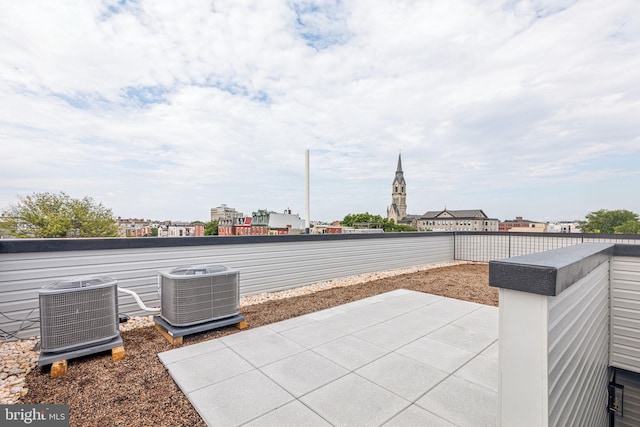 view of patio with cooling unit