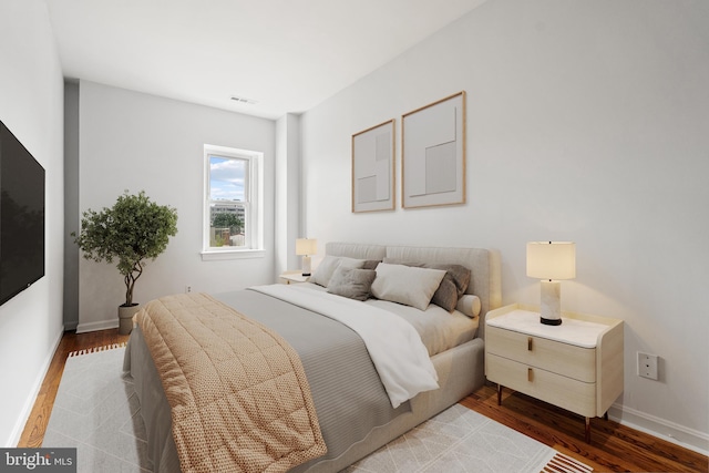 bedroom featuring light hardwood / wood-style floors