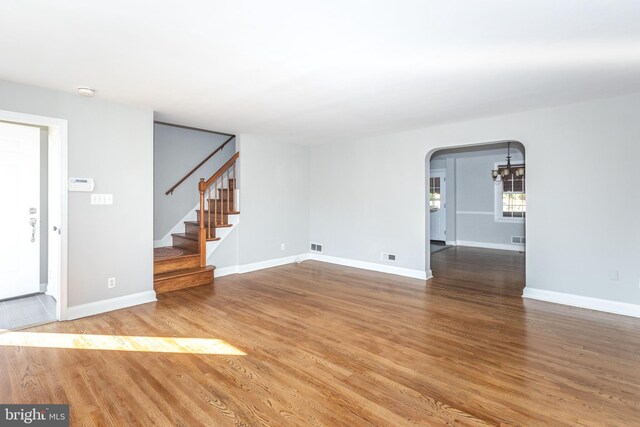 interior space featuring wood-type flooring