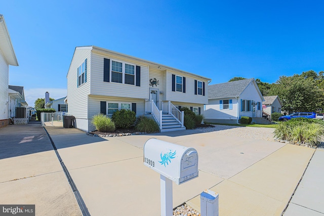 view of split foyer home