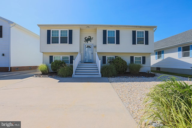 view of split foyer home