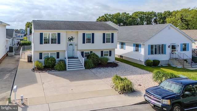 view of front of property with central AC