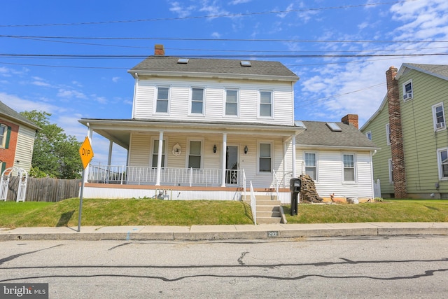 view of front facade with a porch