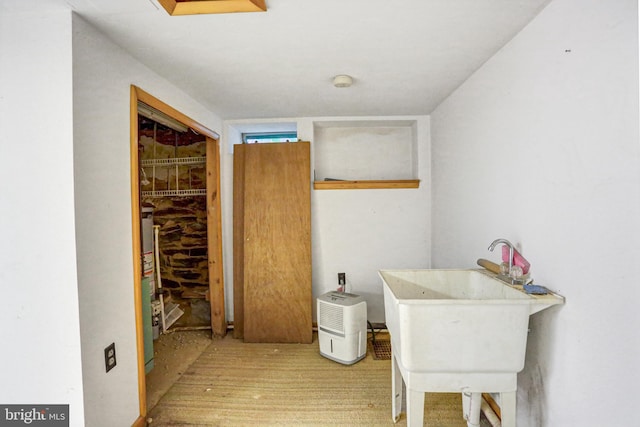 laundry room with sink