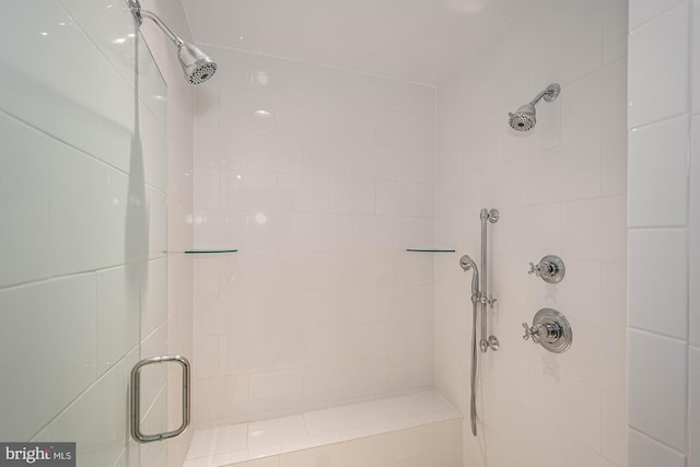 bathroom with walk in shower