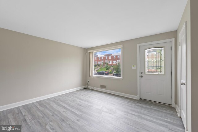 interior space featuring light hardwood / wood-style floors