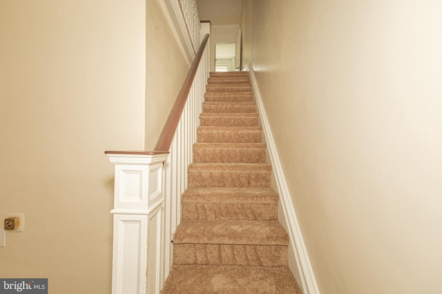 stairway with carpet