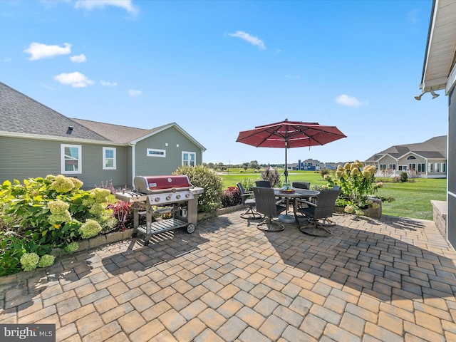 view of patio / terrace with area for grilling