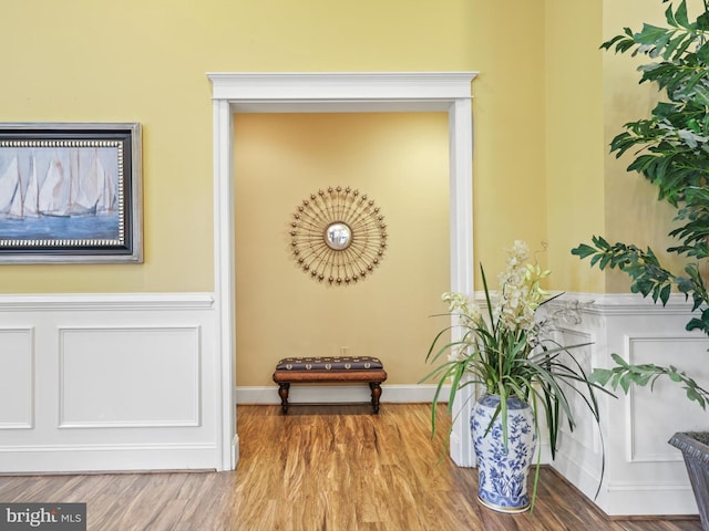 hall featuring hardwood / wood-style floors