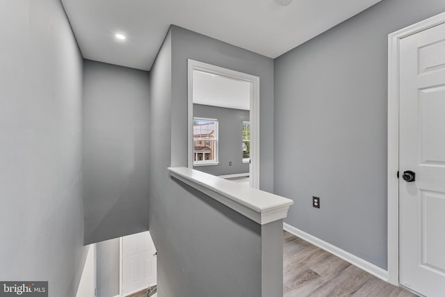 hall featuring light hardwood / wood-style floors