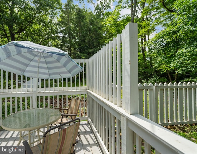 view of wooden terrace