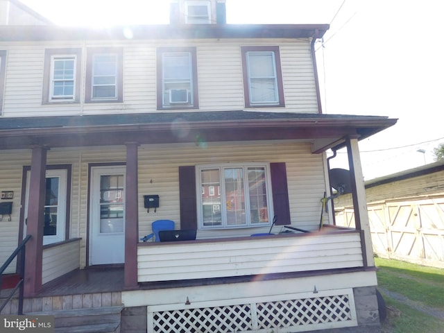 view of front of house with covered porch