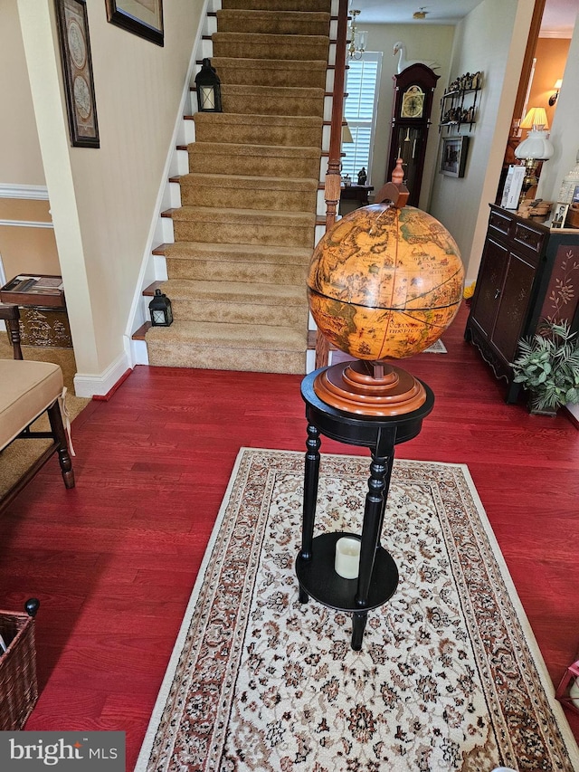 interior space featuring dark hardwood / wood-style floors