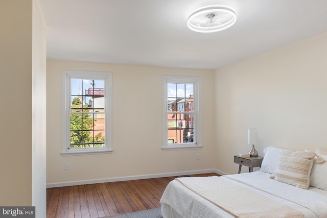 bedroom featuring hardwood / wood-style flooring