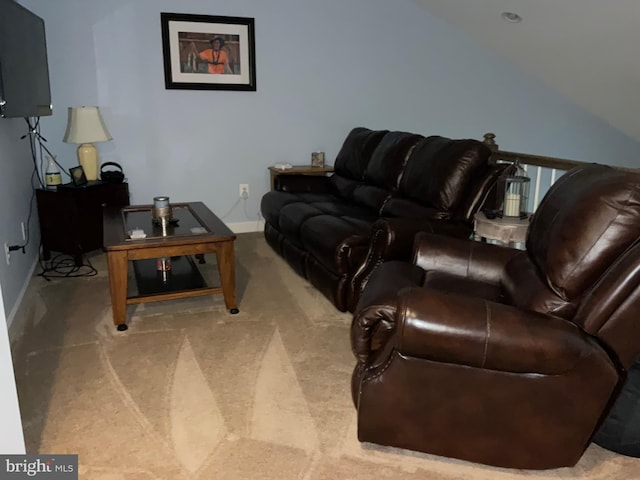 living room featuring carpet