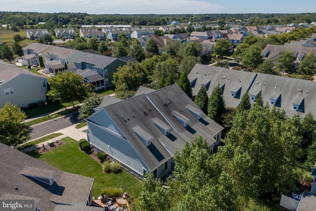 drone / aerial view featuring a residential view