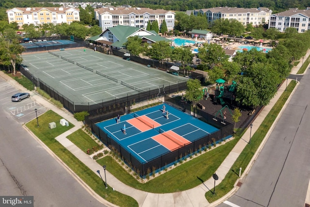 drone / aerial view featuring a residential view