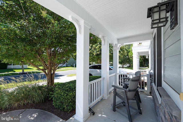 view of patio with a porch