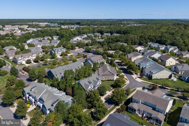 drone / aerial view with a residential view