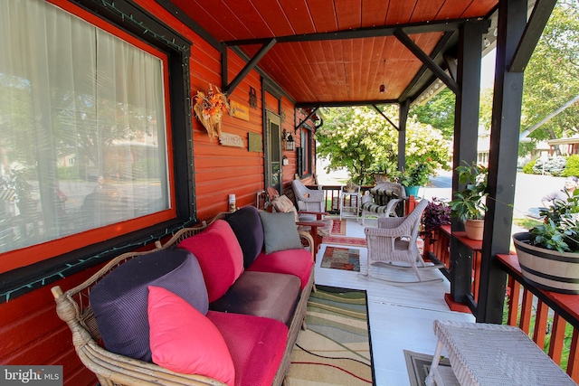 view of patio featuring outdoor lounge area